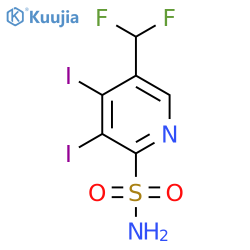 5-(Difluoromethyl)-3,4-diiodopyridine-2-sulfonamide structure
