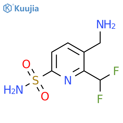 3-(Aminomethyl)-2-(difluoromethyl)pyridine-6-sulfonamide structure