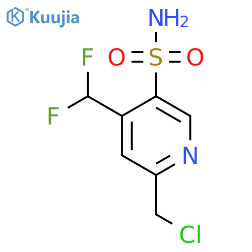 2-(Chloromethyl)-4-(difluoromethyl)pyridine-5-sulfonamide structure
