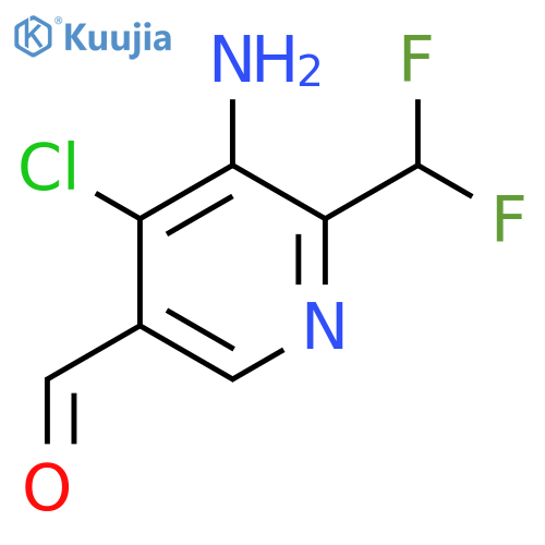 3-Amino-4-chloro-2-(difluoromethyl)pyridine-5-carboxaldehyde structure
