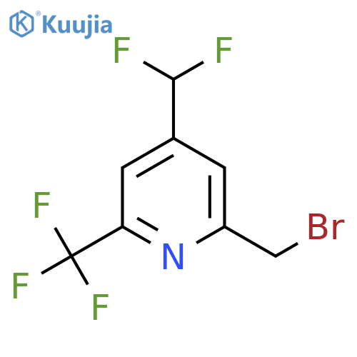 2-(Bromomethyl)-4-(difluoromethyl)-6-(trifluoromethyl)pyridine structure