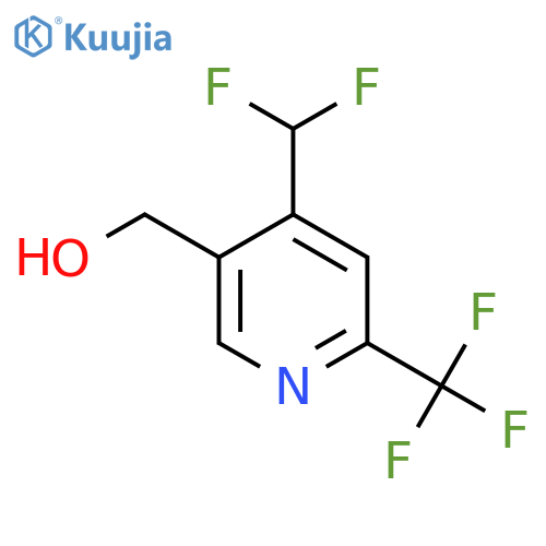 4-(Difluoromethyl)-2-(trifluoromethyl)pyridine-5-methanol structure