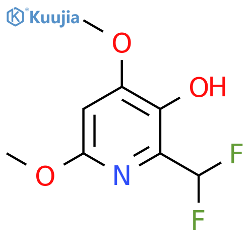 2-(Difluoromethyl)-4,6-dimethoxy-3-hydroxypyridine structure