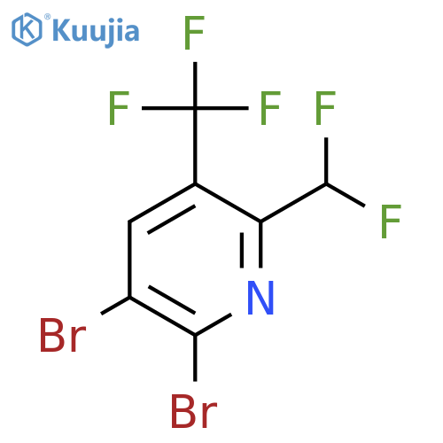 2,3-Dibromo-6-(difluoromethyl)-5-(trifluoromethyl)pyridine structure