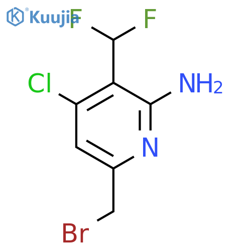 2-Amino-6-(bromomethyl)-4-chloro-3-(difluoromethyl)pyridine structure