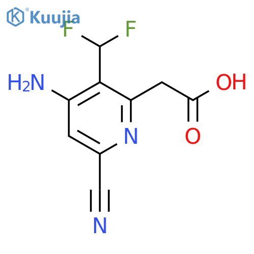 4-Amino-6-cyano-3-(difluoromethyl)pyridine-2-acetic acid structure