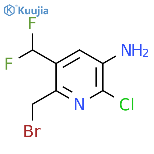 3-Amino-6-(bromomethyl)-2-chloro-5-(difluoromethyl)pyridine structure