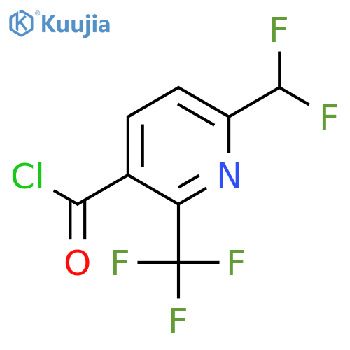 6-(Difluoromethyl)-2-(trifluoromethyl)pyridine-3-carbonyl chloride structure
