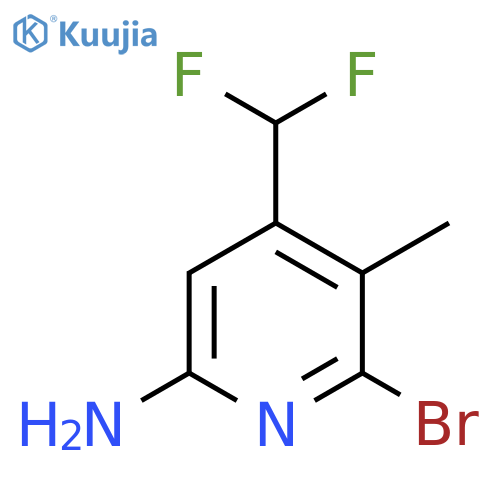 6-Amino-2-bromo-4-(difluoromethyl)-3-methylpyridine structure