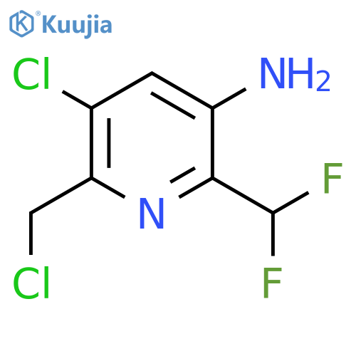 3-Amino-5-chloro-6-(chloromethyl)-2-(difluoromethyl)pyridine structure