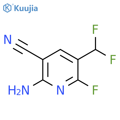 2-Amino-3-cyano-5-(difluoromethyl)-6-fluoropyridine structure