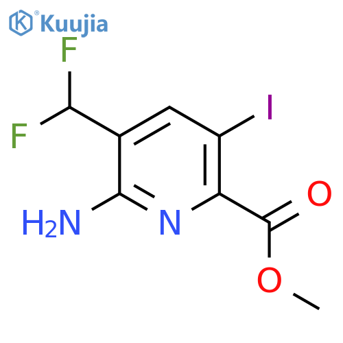 Methyl 2-amino-3-(difluoromethyl)-5-iodopyridine-6-carboxylate structure