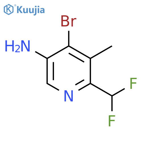 5-Amino-4-bromo-2-(difluoromethyl)-3-methylpyridine structure