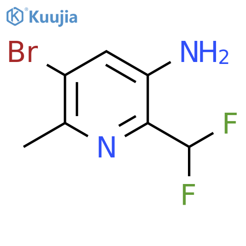 3-Amino-5-bromo-2-(difluoromethyl)-6-methylpyridine structure