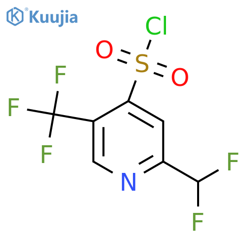 2-(Difluoromethyl)-5-(trifluoromethyl)pyridine-4-sulfonyl chloride structure