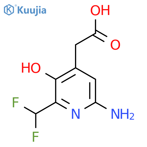 6-Amino-2-(difluoromethyl)-3-hydroxypyridine-4-acetic acid structure