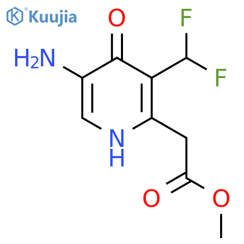 Methyl 5-amino-3-(difluoromethyl)-4-hydroxypyridine-2-acetate structure