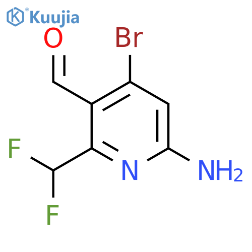 6-Amino-4-bromo-2-(difluoromethyl)pyridine-3-carboxaldehyde structure