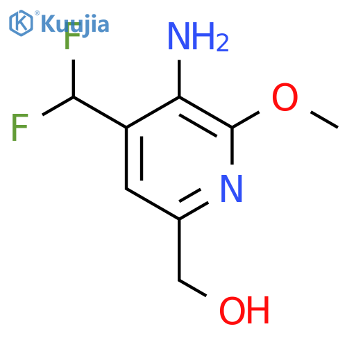 3-Amino-4-(difluoromethyl)-2-methoxypyridine-6-methanol structure
