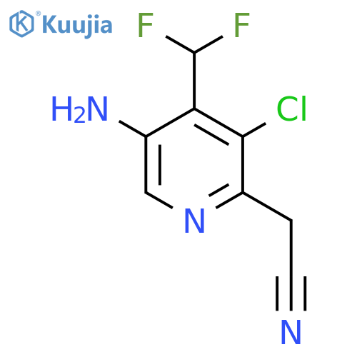 5-Amino-3-chloro-4-(difluoromethyl)pyridine-2-acetonitrile structure