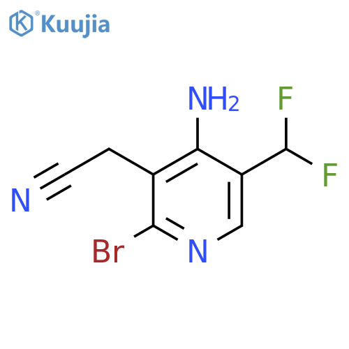 4-Amino-2-bromo-5-(difluoromethyl)pyridine-3-acetonitrile structure