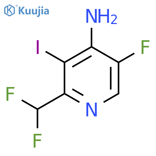 4-Amino-2-(difluoromethyl)-5-fluoro-3-iodopyridine structure