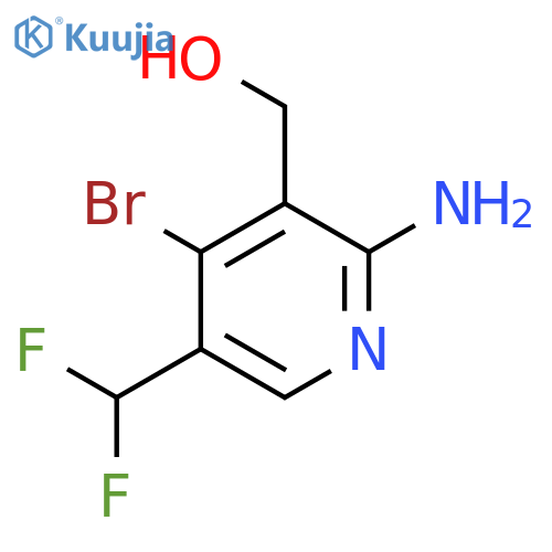 2-Amino-4-bromo-5-(difluoromethyl)pyridine-3-methanol structure