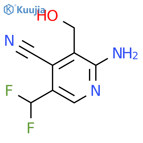 2-Amino-4-cyano-5-(difluoromethyl)pyridine-3-methanol structure