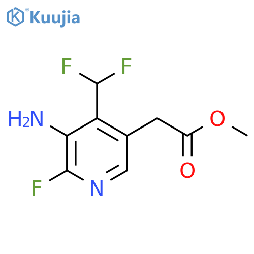 Methyl 3-amino-4-(difluoromethyl)-2-fluoropyridine-5-acetate structure