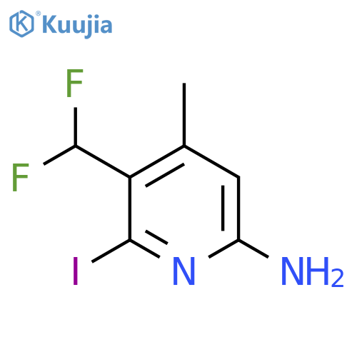 6-Amino-3-(difluoromethyl)-2-iodo-4-methylpyridine structure