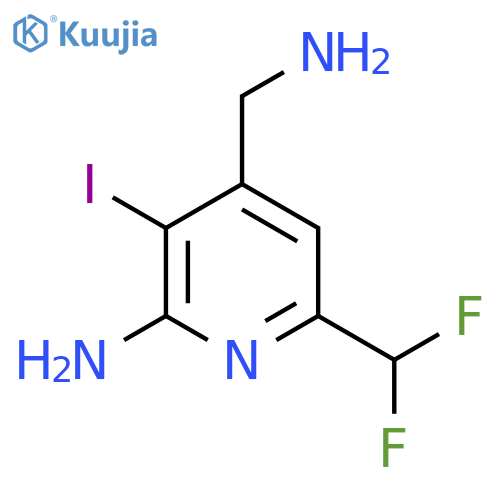 2-Amino-4-(aminomethyl)-6-(difluoromethyl)-3-iodopyridine structure