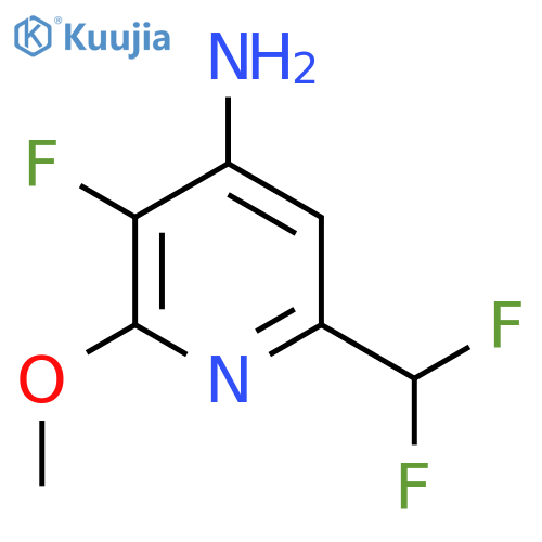 4-Amino-6-(difluoromethyl)-3-fluoro-2-methoxypyridine structure