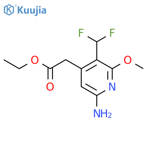 Ethyl 6-amino-3-(difluoromethyl)-2-methoxypyridine-4-acetate structure