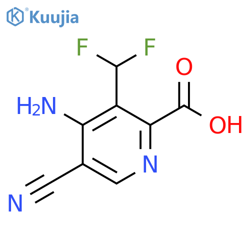 4-Amino-5-cyano-3-(difluoromethyl)pyridine-2-carboxylic acid structure