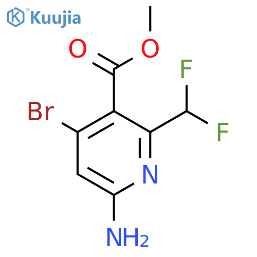 Methyl 6-amino-4-bromo-2-(difluoromethyl)pyridine-3-carboxylate structure