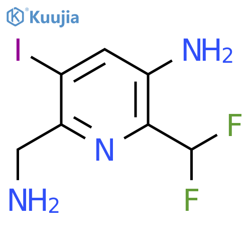 3-Amino-6-(aminomethyl)-2-(difluoromethyl)-5-iodopyridine structure