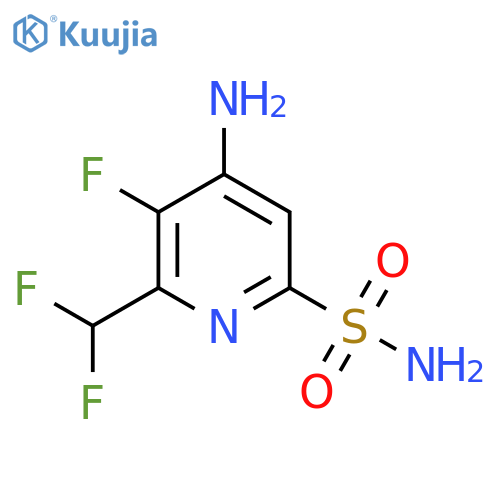 4-Amino-2-(difluoromethyl)-3-fluoropyridine-6-sulfonamide structure