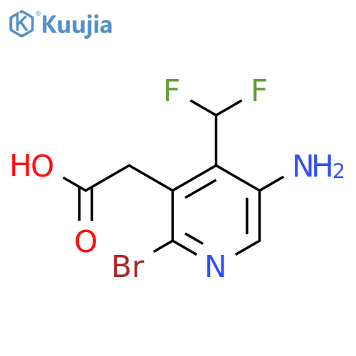 5-Amino-2-bromo-4-(difluoromethyl)pyridine-3-acetic acid structure
