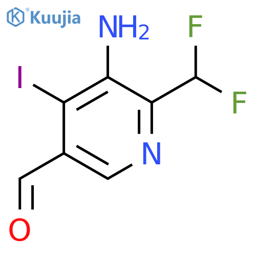 3-Amino-2-(difluoromethyl)-4-iodopyridine-5-carboxaldehyde structure