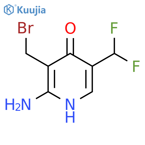 2-Amino-3-(bromomethyl)-5-(difluoromethyl)-4-hydroxypyridine structure