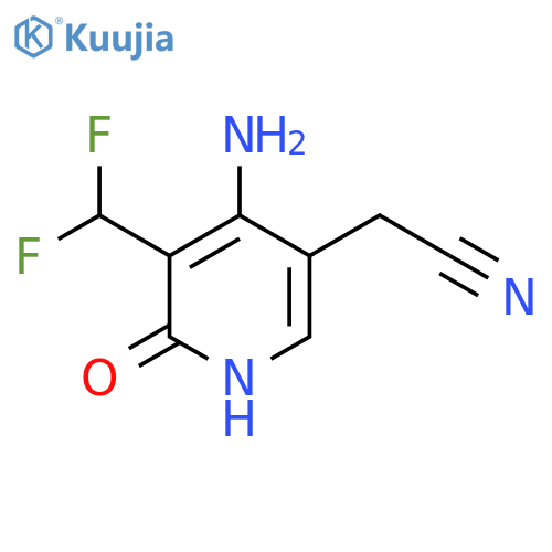 4-Amino-3-(difluoromethyl)-2-hydroxypyridine-5-acetonitrile structure