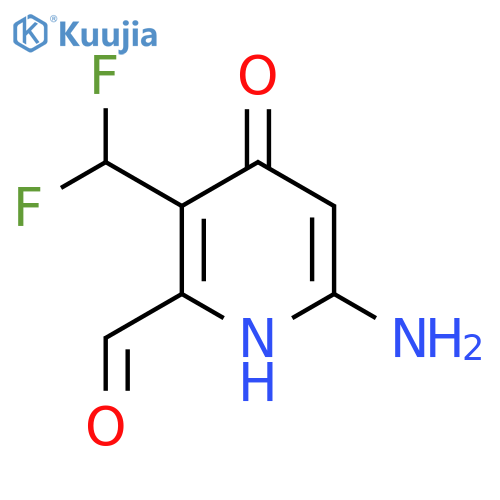 6-Amino-3-(difluoromethyl)-4-hydroxypyridine-2-carboxaldehyde structure