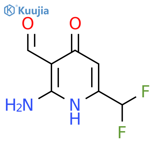 2-Amino-6-(difluoromethyl)-4-hydroxypyridine-3-carboxaldehyde structure