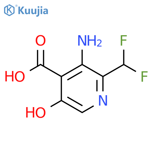 3-Amino-2-(difluoromethyl)-5-hydroxypyridine-4-carboxylic acid structure