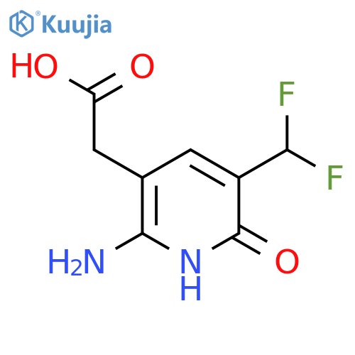 2-Amino-5-(difluoromethyl)-6-hydroxypyridine-3-acetic acid structure