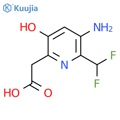 3-Amino-2-(difluoromethyl)-5-hydroxypyridine-6-acetic acid structure