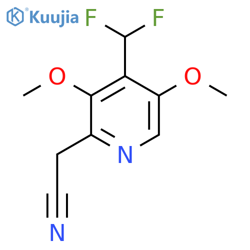 4-(Difluoromethyl)-3,5-dimethoxypyridine-2-acetonitrile structure