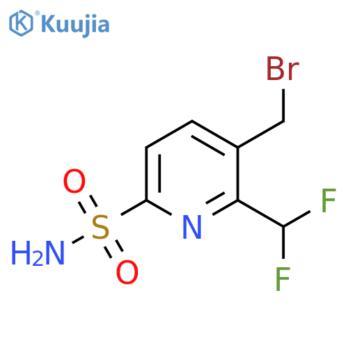 3-(Bromomethyl)-2-(difluoromethyl)pyridine-6-sulfonamide structure
