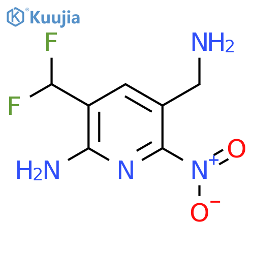 2-Amino-5-(aminomethyl)-3-(difluoromethyl)-6-nitropyridine structure
