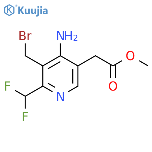 Methyl 4-amino-3-(bromomethyl)-2-(difluoromethyl)pyridine-5-acetate structure